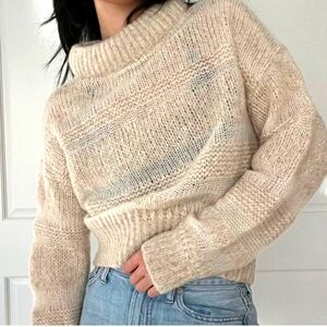 Everlane The Puff Sweater In Heathered Oat Size Small